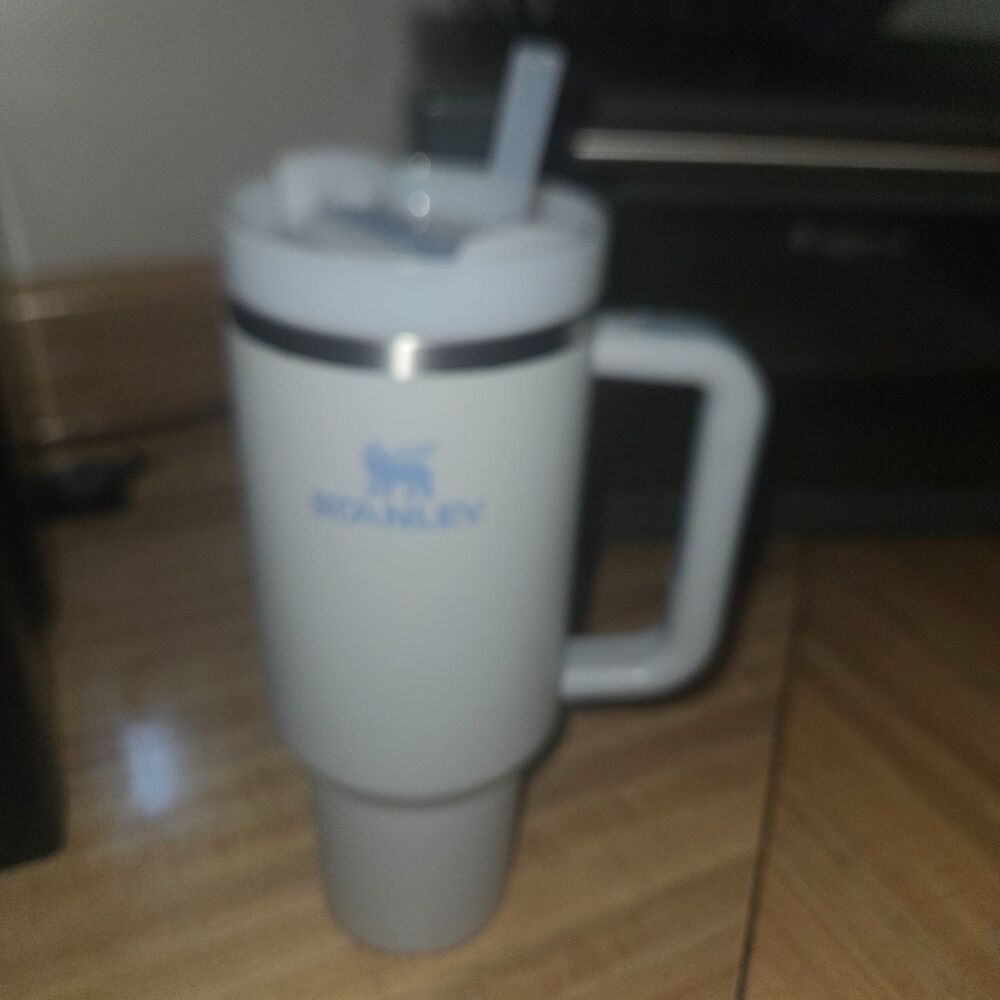 Stanley the Quencher H2.0 Flow State Tumbler Insulated Mug 40 Oz Gray With Straw